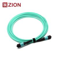 12 Fibras MPO Fêmea Para MPO Fêmea OM3 3,0 mm LSZH MPO Patch Cord Medidores Personalizados