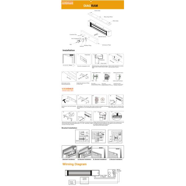 электромагнитные запирающие устройства 300КГ для двери стеклянной двери деревянной и огнеупорной двери