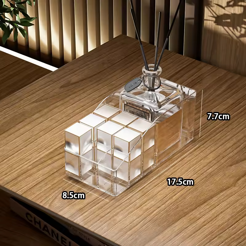 Wholesale Multi Lipstick Box Desktop Acrylic Transparent Cosmetics Storage Box Web Red Dressing Table Skin Care Mask Box
