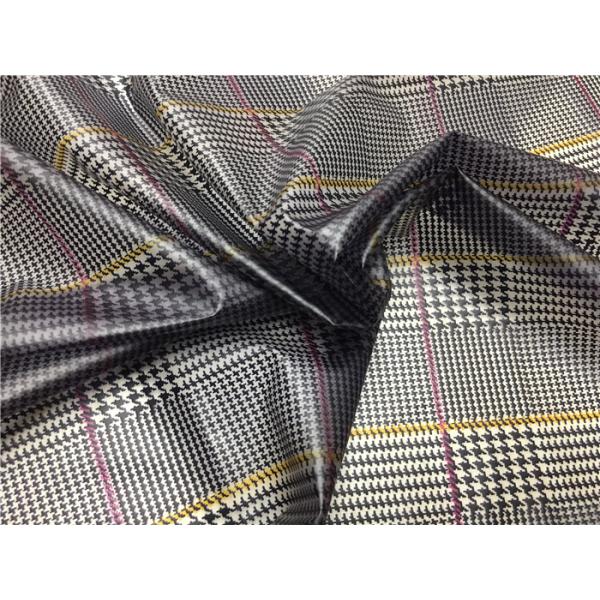 Red / Yellow Lines Printed Printed Leather 0.15mm - 0.20mm Abrasion Resistant