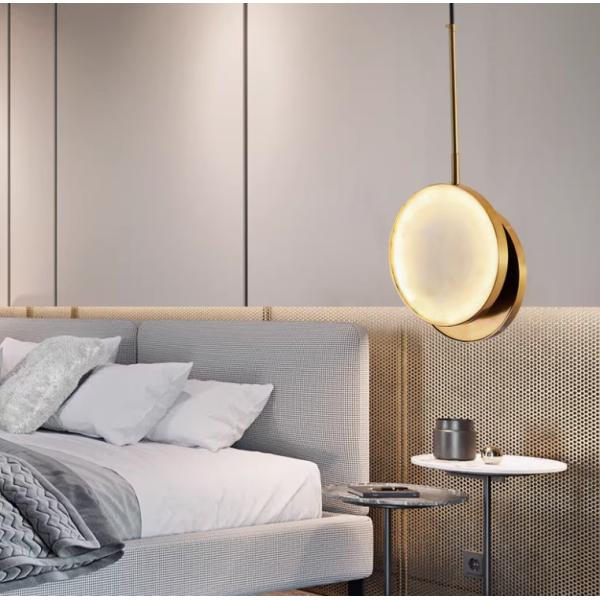 Yellow brass  pendant lamp bedroom for home decorator interior mirror pendant lamp