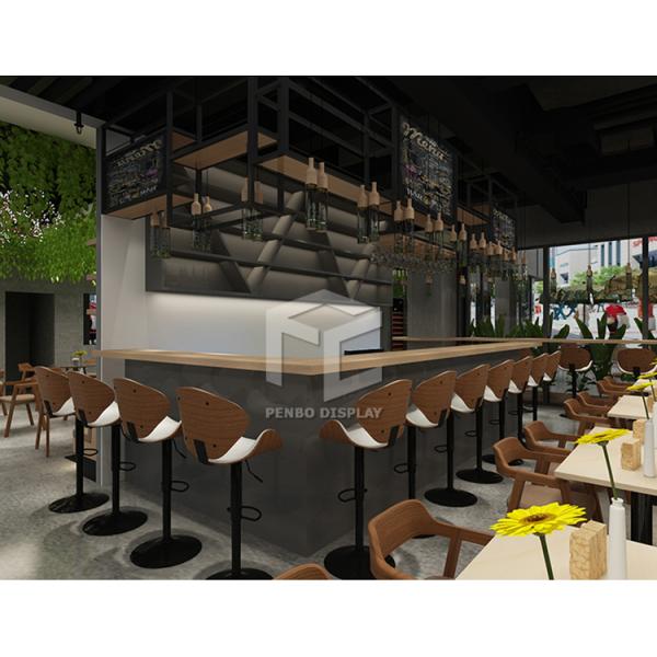 Кофейня ODM показывает брызги MDF 20mm покрашенные с галоидом металла