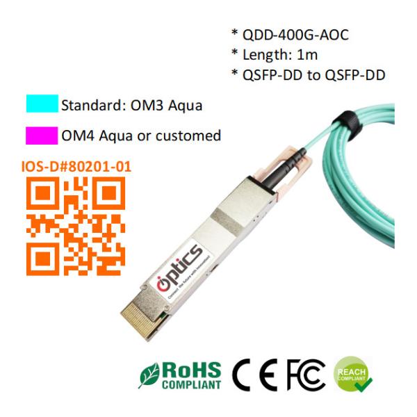 QSFPDD-400G-AOC1M 400G QSFPDD к QSFPDD AOC (активный оптический кабель) кабели