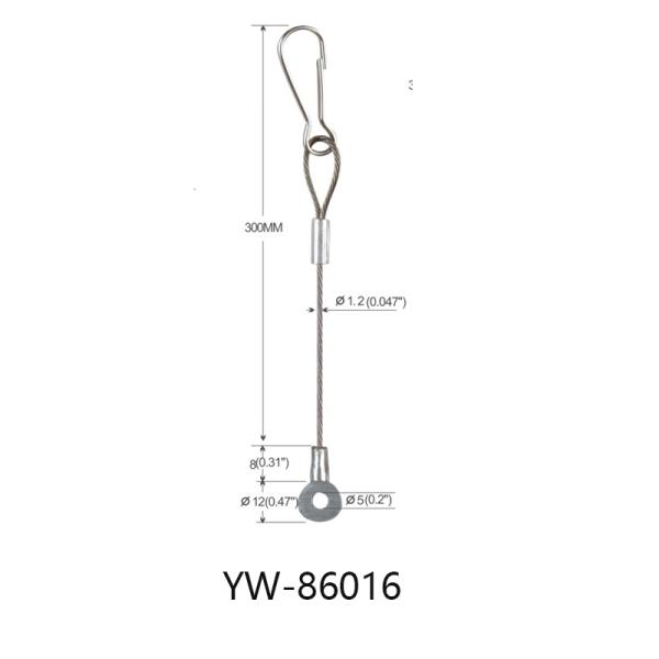 Строп проушины и веревочки крюка безопасности обжатый стальной для того чтобы обеспечить света