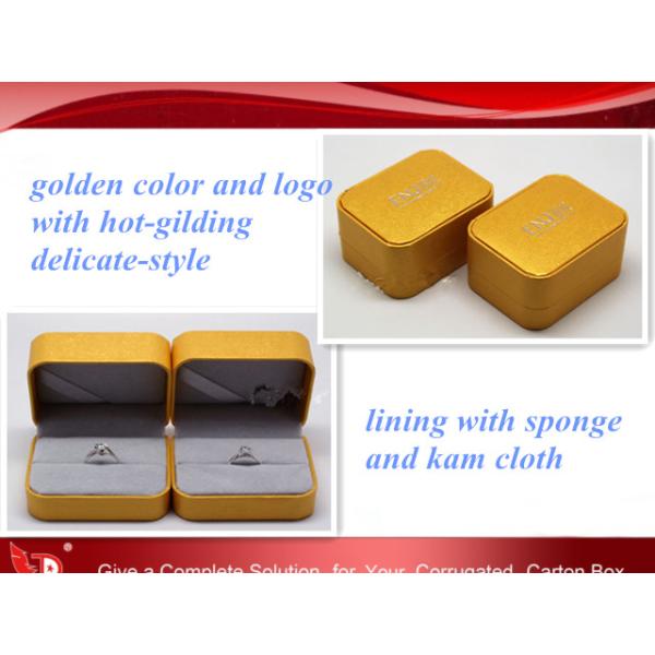 High-grade couple rings box,logo with hot-gilding