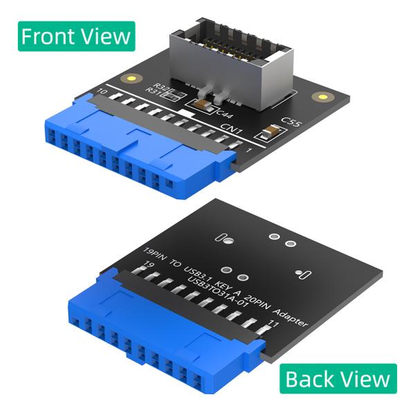 USB verticale 3.1 panneau avant prise clé-A type-E à l'adaptateur USB 3.0 pour l'industrie