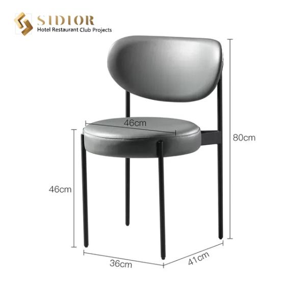 Morden Italian Design Dining Chair, high density foam, powder coated frame, PU leather restaurant hot sell dining chair