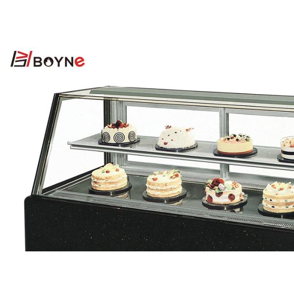 Витрина дисплея торта кофейни основание черноты Belved 2 слоев мраморное
