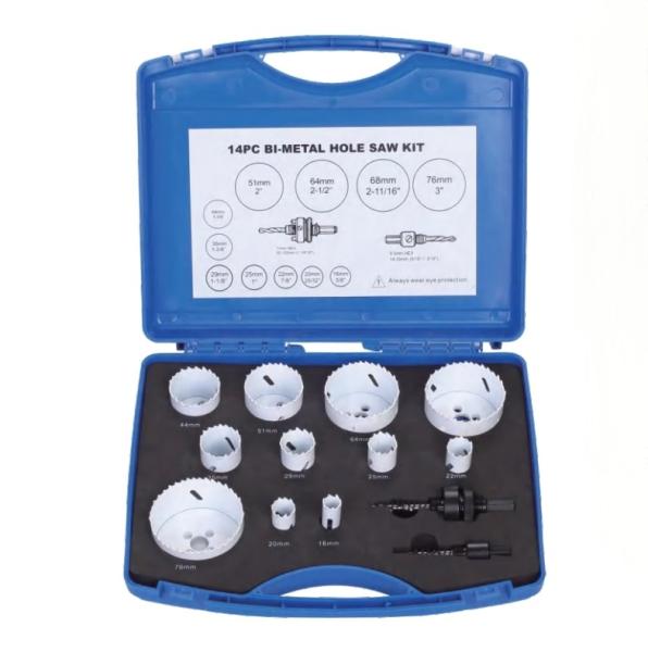 13 Piece Bi Metal Hole Saw Kit 16mm 20mm 22mm 25mm Hole Saw Bi Metal