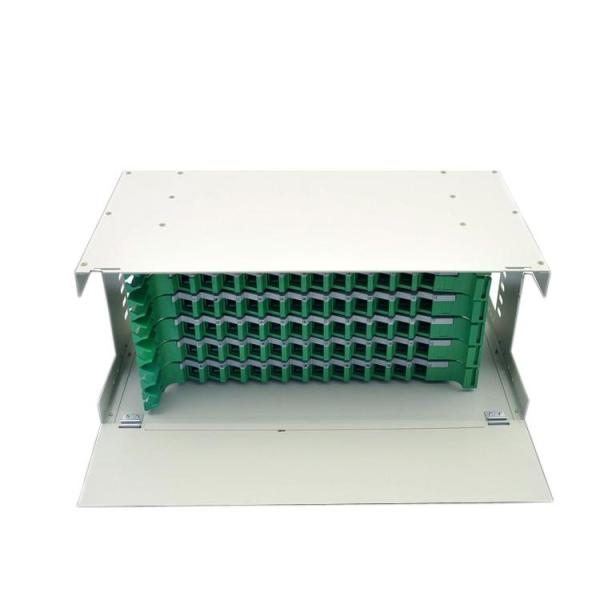 Frosted Texture Optical Fiber Distribution Frame 72 Port Standard 19 Inch Rack Type