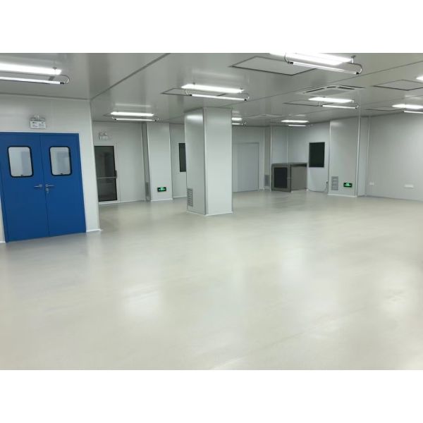 PVC Anti static Floor Clean Room Freestanding Installation Grey White Sandwich Panel Modular Cleanroom Solution