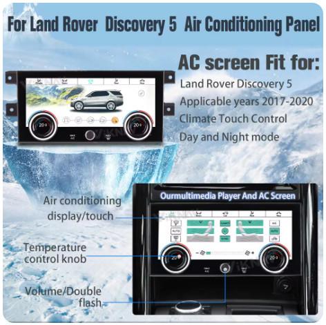 Para o Land Rover Discovery 5 LR5 L462 AC Painel de tela sensível ao toque 2017-2020 GPS Painel de ar condicionado de carro Climate Board