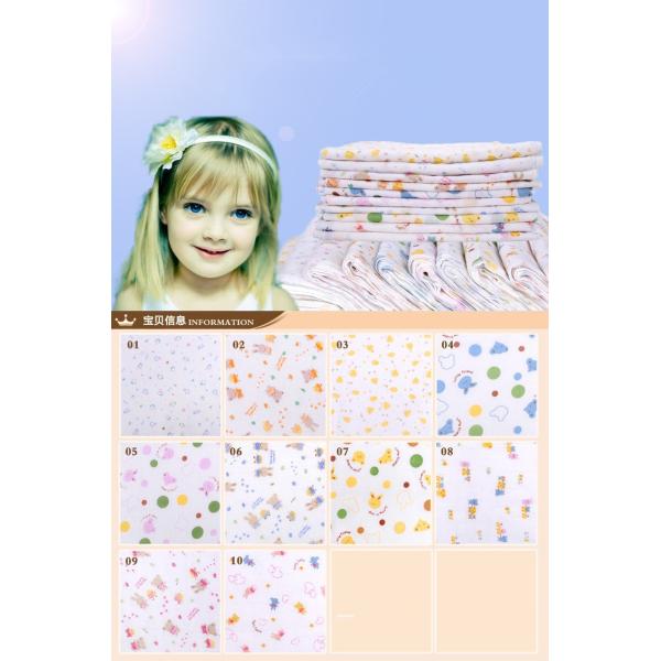 Small Square baby muslin cloths Baby cotton double gauze cartoons handkerchief towel