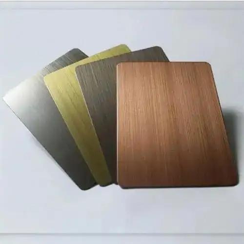 Custom 304 316 Stainless Steel Sheet Embossed Color Plates Ready Stock