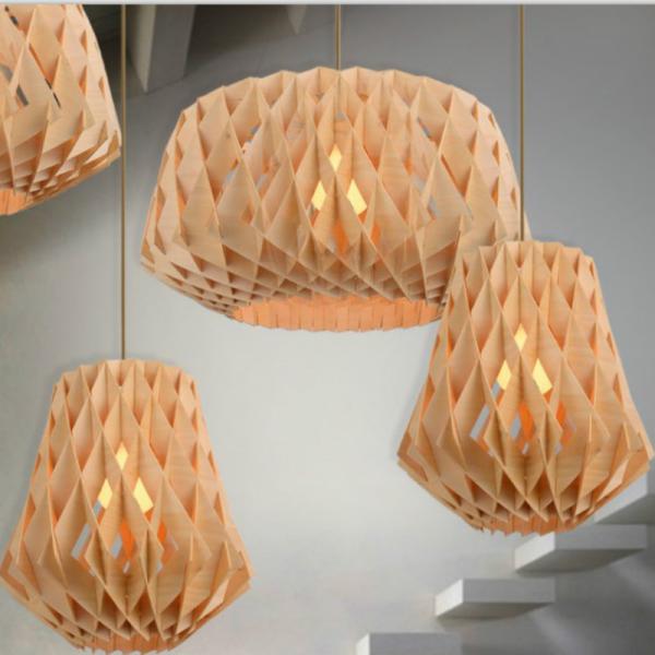 Wooden pendant light Creative Simple Nordic wood hanging lamp design for coffee shop lamp(WH-WP-82)