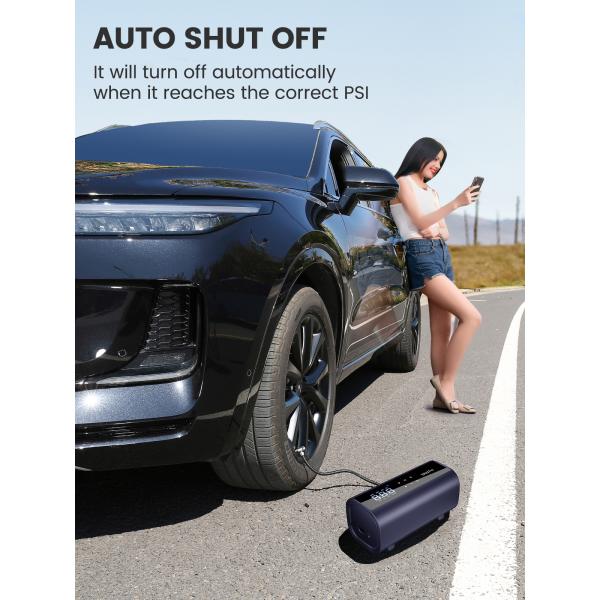 ABS PC Material 12V Dual Tire Inflators Portable Air Compressor for Car Tyre Inflator