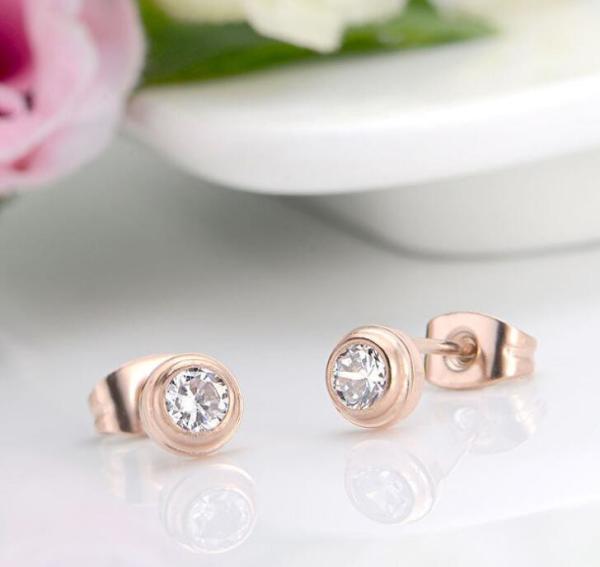 Diamond Earring Fashion Jewelry Stud Earrings Stainless Steel Diamond Erring for Girs