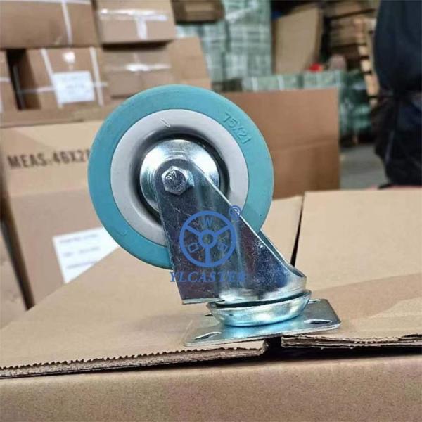 4 Inch Soft Wheels Grey Rubber Swivel Castor Wheels Silent Wholesale