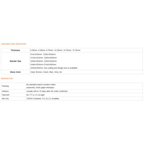 Flat Tempered Over Laminated Glass Perfect Combination Of Strength And Safety