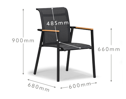 Stackable Chairs and Extendable Table AJUNION Aluminum Dining Set for Patio or Garden