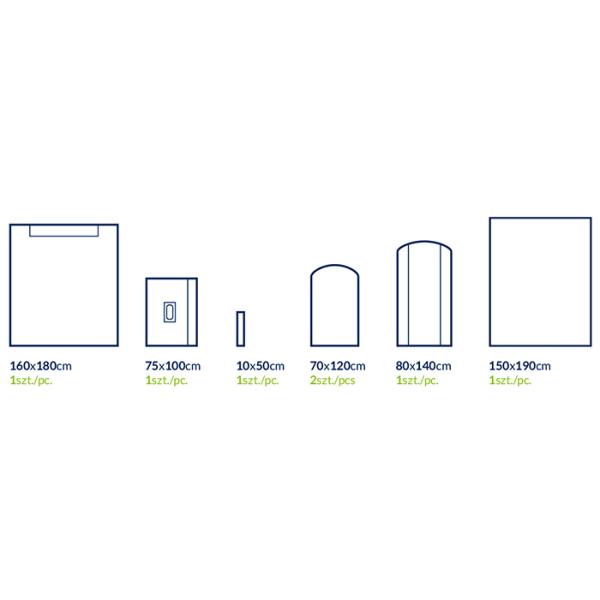 Absorbent Reinforced 20g - 60g SP SMS SMMS SMMMS ETO Disposable Surgical Urology Gynaecology Pack for clinic hospital