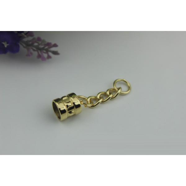 Latest bell design light gold tassel cord end metal head caps for handbag