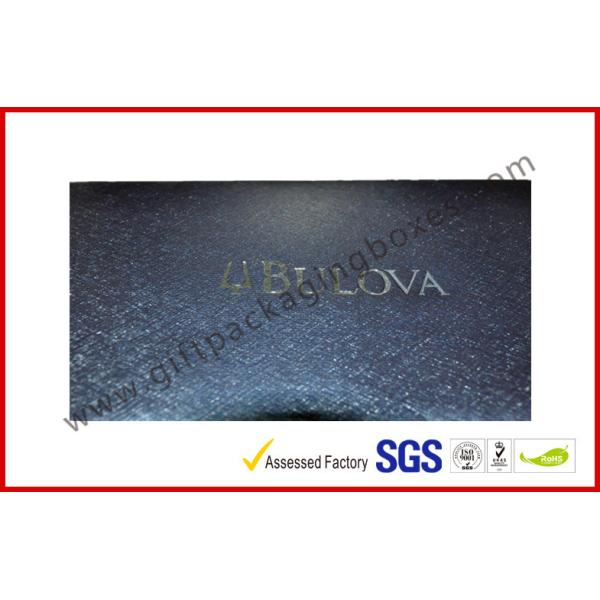 Cardboard Rigid Gift Boxes, Foil Stamping Black Luxury Gift Packaging Box For Watch