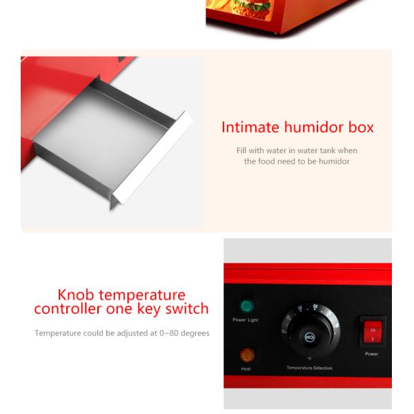 Hotel and Restaurant Catering Equipment Electric Food Display Warmer with 1.2kw Power