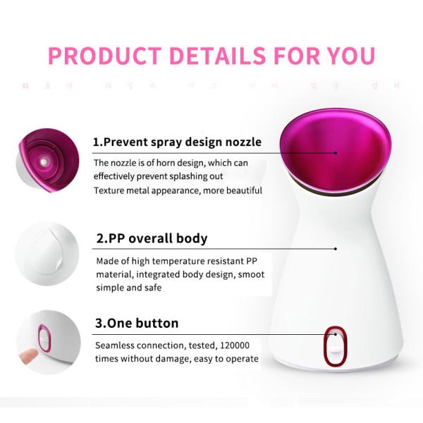 2 in 1 Professional Nano Ionic Facial and Hair Steamer with App-Controlled Technology