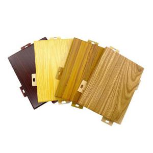 Emulational Wooden Perforated Aluminum Sheets 1.5mm-6mm Thickness For Interior