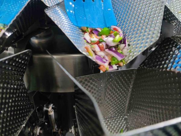 IP65 2500ml Hopper 14 Heads Weigher For Fresh Ingredient