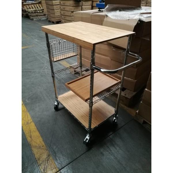 metal/ wood kitchen carts , Shelving, Carts & Racks | Wire Shelves Wire Shelving China
