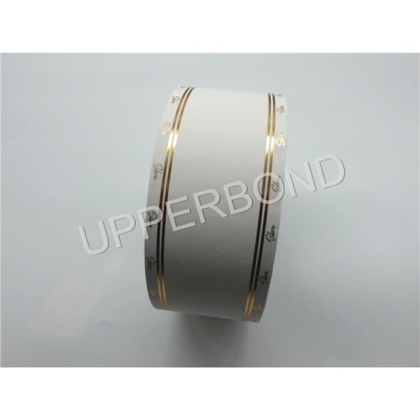 Бумага табака белая наклоняя с горячей штемпелюя линией золота