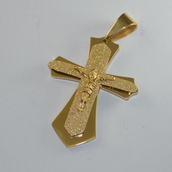 Fashion Stainless Steel Jesus Gothic Christian Worship Favorite Necklace Pendant LPJ115