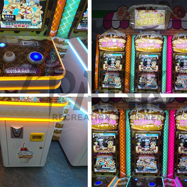 Cake Master Kids Lottery Game Machine Coin Operated 300W 220V