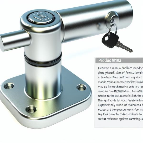 Bolardos manuales ZASP M102 de acero inoxidable con cerradura de llave antirremate