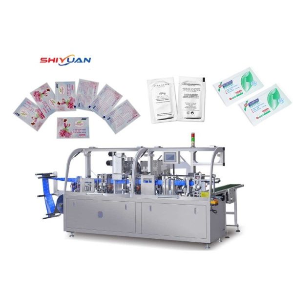 2.8KW Automatic Wet Wipes Packing Machine , Four Side Sealing Packing Machine