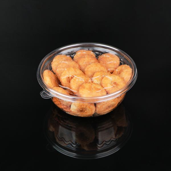 Eco Friendly Large PET Food Bowl Disposable Fruit Salad Containers