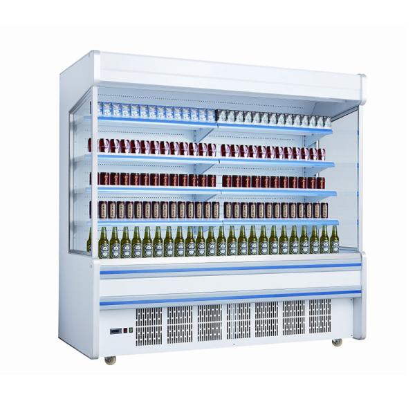 China Manufacturer Supermarket Refrigerator Customized Size Open Chiller Promotion Fuit Showcase