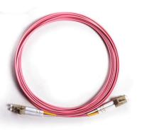 OM4 perda de inserção cor-de-rosa <=0.2dB do cabo de remendo da fibra ótica do duplex 3Mtrs OFNP