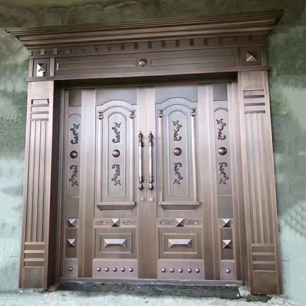 Brown Wrought Bronze Main Steel Door Steel Front Doors Residential