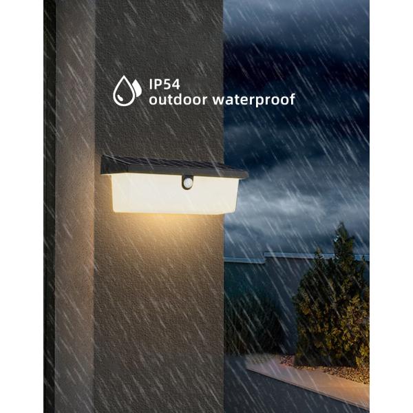 Waterproof Solar Wall Light Outdoor LED Motion Sensor Decor Lamp for Garden Wall Mount