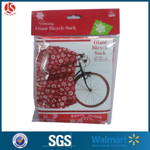 Не токсические красочные пластиковые сумки обруча подарка, многоразовые дополнительные большие сумки подарка рождества