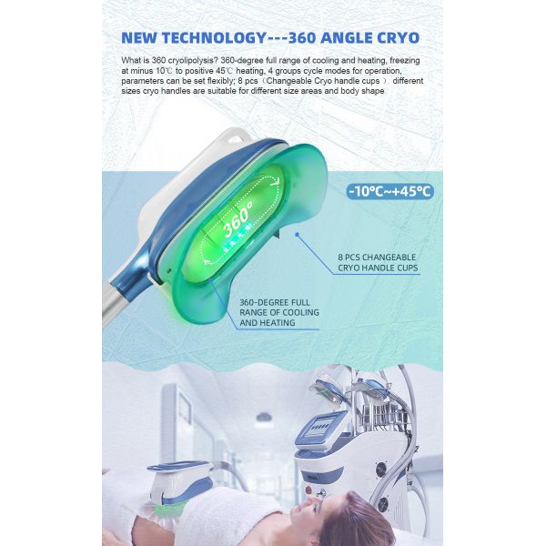 Portable 360 Degree Cryolipolysis Body Shaping Machine For Body Slimming