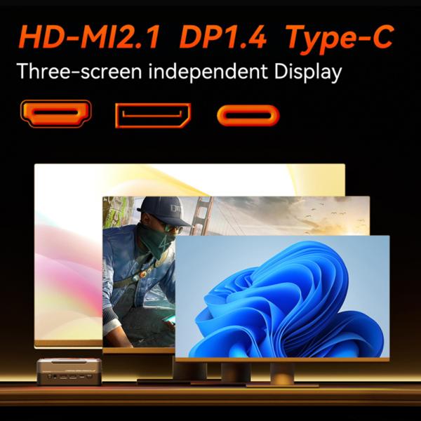 AMD Ryzen R7 7840HS Mini PC Dual LAN DDR5 64GB Gaming Mini PC With Light