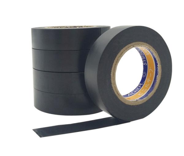 Adhesive Black PVC Tape 50mm Wide Jumbo Roll High Voltage Electrical Insulation