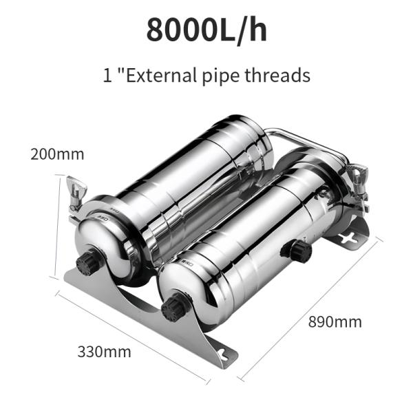 Double Core Ultrafiltration Water Filter Home Carbon Sediment Filter Water Purifier