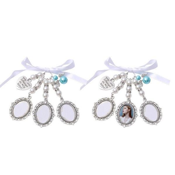 Blank Metal Lace Brooch Pendant for Sublimation Printing Graduation Season Pin Badge Gift