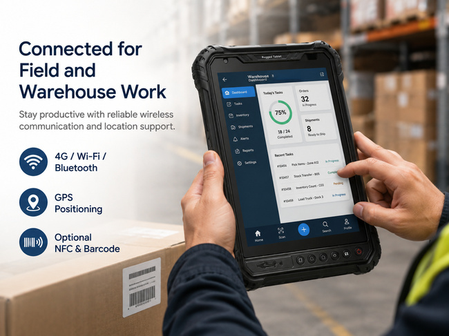 Intel Rugged Tablet PC 8 Inch Organizes Equipment Inspection and Service Records