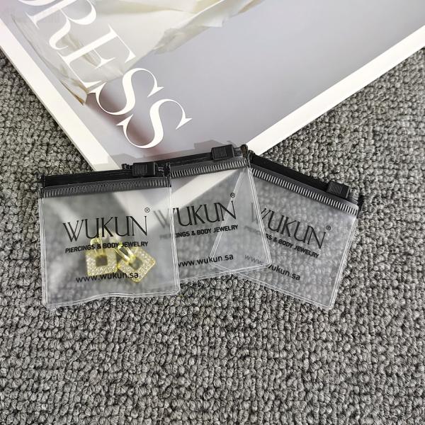 Bolsa de almacenamiento con cerradura de cremallera de PVC transparente, resistente al polvo, organizador de joyas resistente al agua